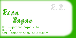 rita magas business card